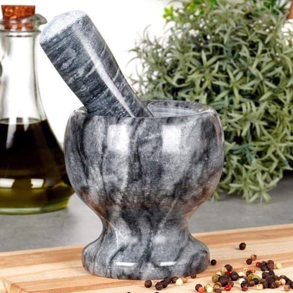 Mortel och stöt - Granit - Grafit - 11 cm - Hållbar - Universell