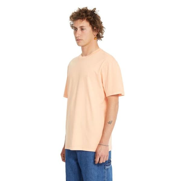 T-shirt Volcom Solid Stone Embt Ljus persika Herr Apelsin M