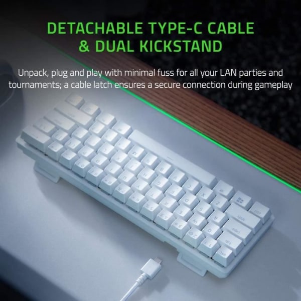 Speltangentbord - Razer - Huntsman Mini - Optisk switch - 60% - Mercury Red