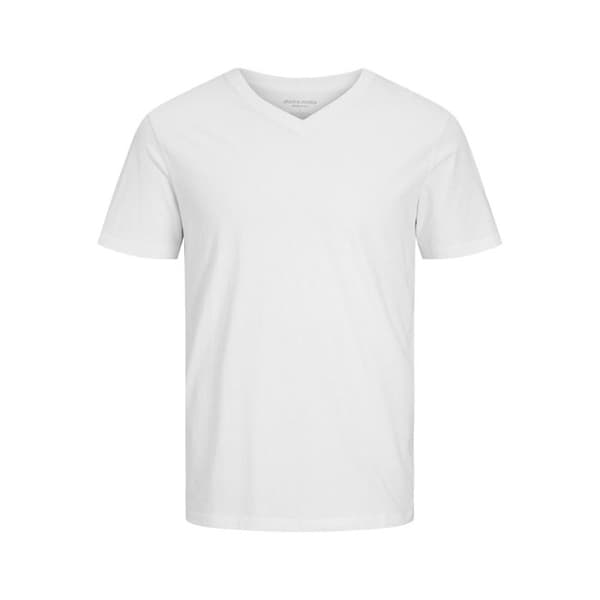 T-shirt med V-hals Jack & Jones Organic Basic - vit Vit S