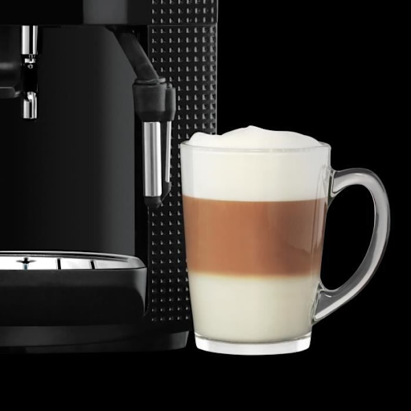 KRUPS ARABICA EA811010 - Espressomaskin med kvarn - 1450W - 1,7 l vattentank - Kaffebönor - 15 barer - Svart Svart