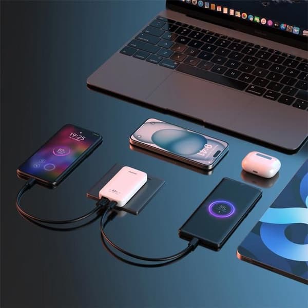 Laddare - DUDAO - A65Q - 65 W - USB-A/USB-C - Snabbladdning, integrerat skydd Vit