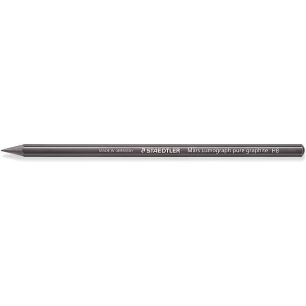 Staedtler Mars Lumograph 100G, Helgrafitpennor för konstnärlig teckning, träfri och med lackad kropp, Box