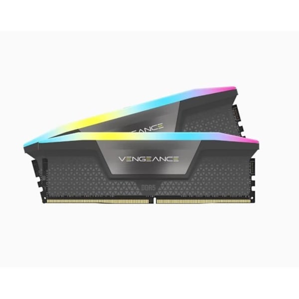 RAM-minne - CORSAIR - Vengeance RGB DDR5 - 32GB 2x16GB DIMM - 6000 MHz - 1,40V - Grå (CMH32GX5M2B6000Z30K)