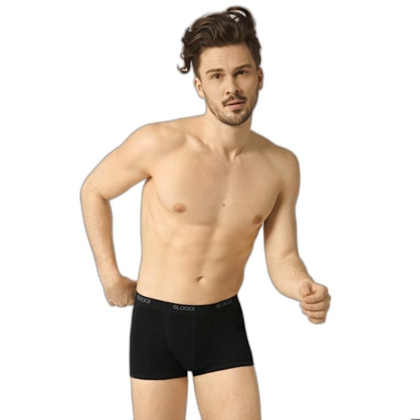 Boxer - Sloggi - Basic - Naturlig bomull - Lycra FreeFit X-Move - Optimal komfort svart S