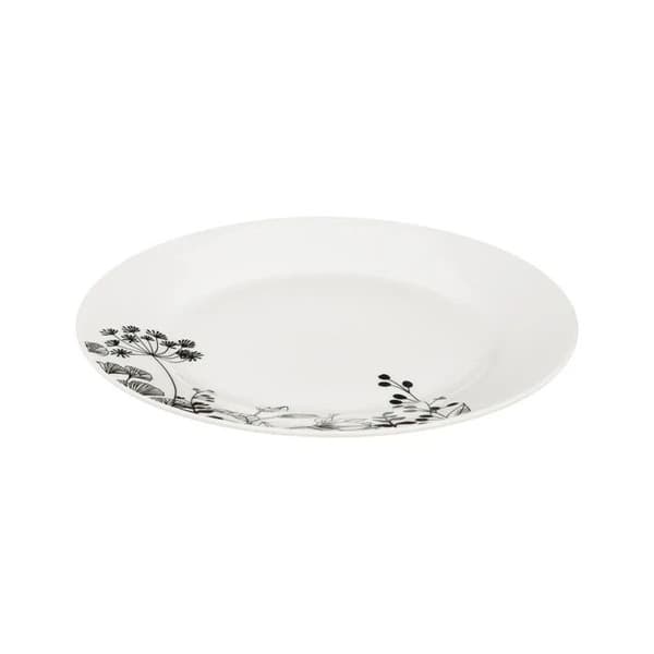 Servis av 18 delar "Vit Blomma" 26 cm Vit Vit