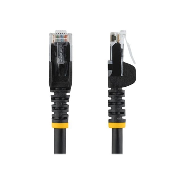 STARTECH Cat5e UTP nätverkskabel utan krok - 10 m Svart - Anti-snag RJ45 Ethernet-kabel - Patchkabel