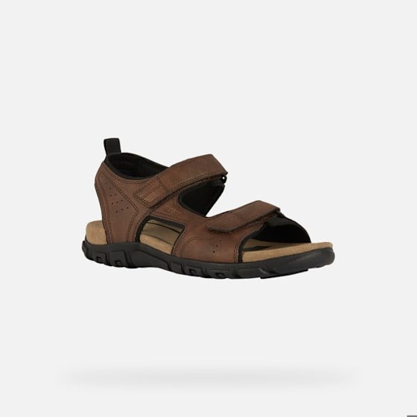 Sandaler - Geox - Strada - Mörkbrun - Läder - Platt mörkbrun 39