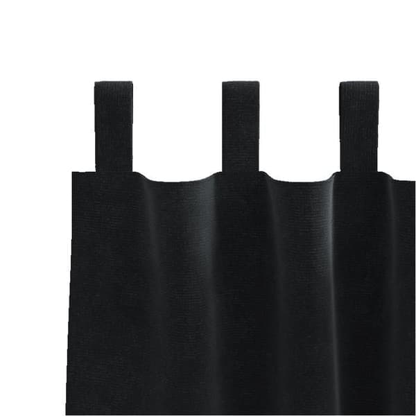 Mörkläggningsgardiner - Öglor - Svart - Matt polyester - 2-pack Svart
