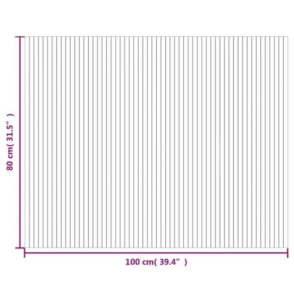 vidaXL Rektangulär matta brun 80x100 cm bambu 376770 brun