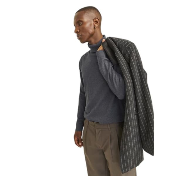 Pull col roulé Jack & Jones Ebasic - mörkgrå melange mörkgrå melange jag