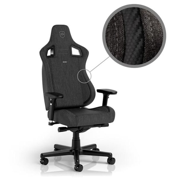 Gamer Stol - Noblechairs - Epic Compact TX - Grå - Höjdjusterbar - Lutbar Grå