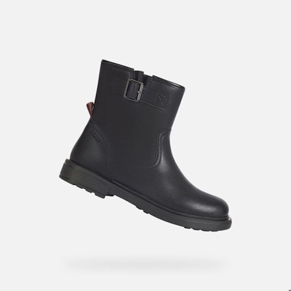 Bottines dam - Geox - Eclair - Läder - Svart - Dragkedja svart 37