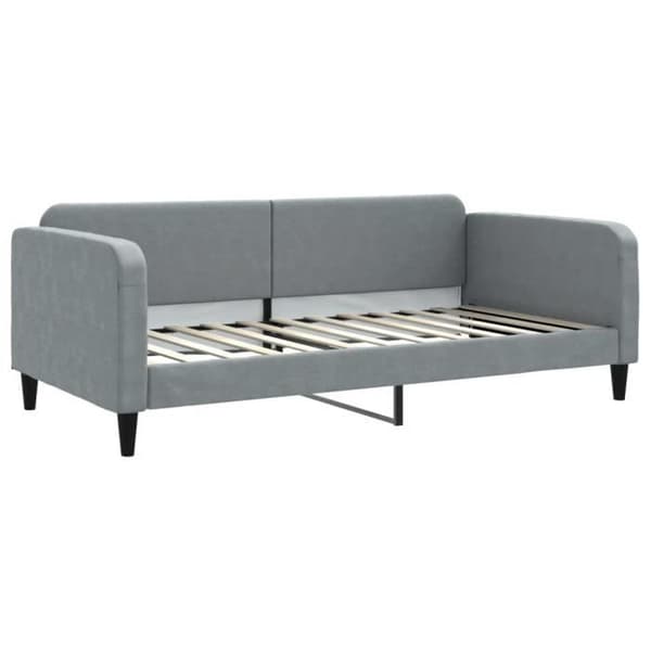 vidaXL Dagbädd Ljusgrå 100x200 cm Tyg 354038 Grå