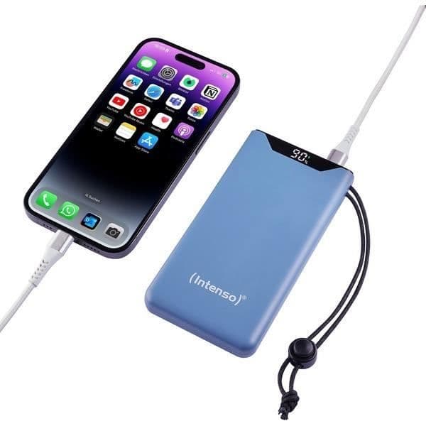 Batteribank - INTENSO - 7332035 - 10000 mAh - Litium Polymer - Blå Blå