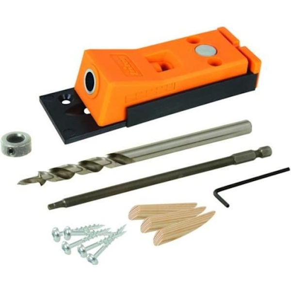 Mini snedborrjigg - TRITON - Robust nylonkropp - Kompakt design orange och svart