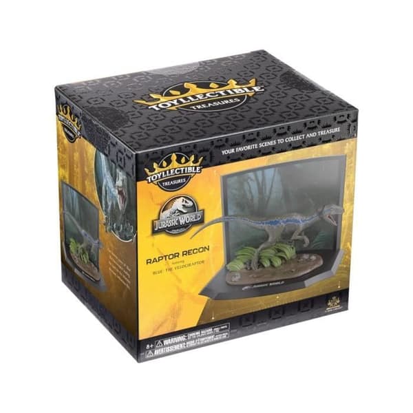 Statyett - NOBLE COLLECTION - Velociraptor Blue - 8 cm - Plast - Resin