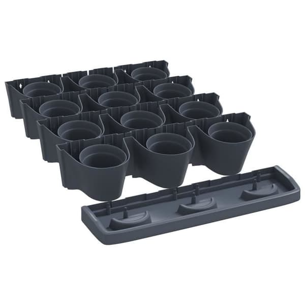 152206 vidaXL Vertikal planteringsset 12 st Antracit PP