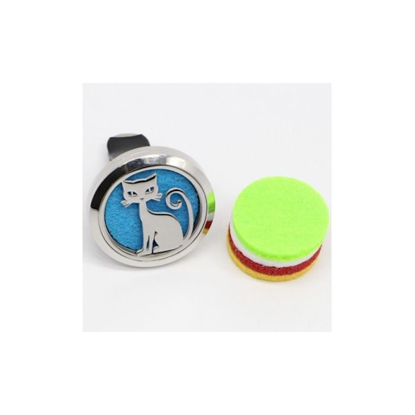 Diffusor för eterisk olja - ZEN'AROME - Clip'Arôme Chat - Rostfritt stål - 5 blöttrar - 3 x 3,6 cm