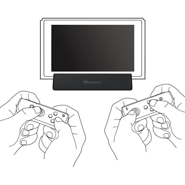 Subsonic - Laddnings- och spelstativ för Nintendo-switch - Play & charge-stativ Svart