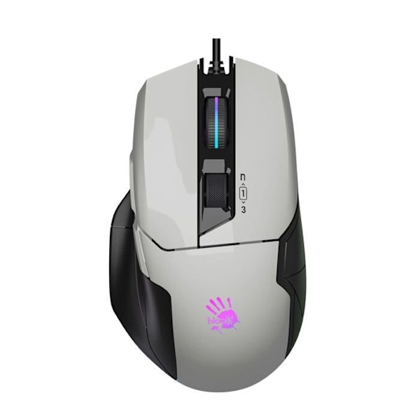 A4tech Mouse - W70 MAX A WH - Bloody My W70 Max aktiverad mus, musmatta, 12000 DPI, USB, Bílá Vit