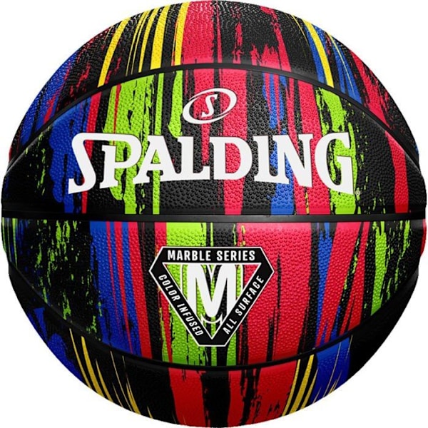 Basketboll - SPALDING - MarbleSeries Rainbow 84398Z - Storlek 7 - Flerfärgad - Unisex Flerfärgad 7