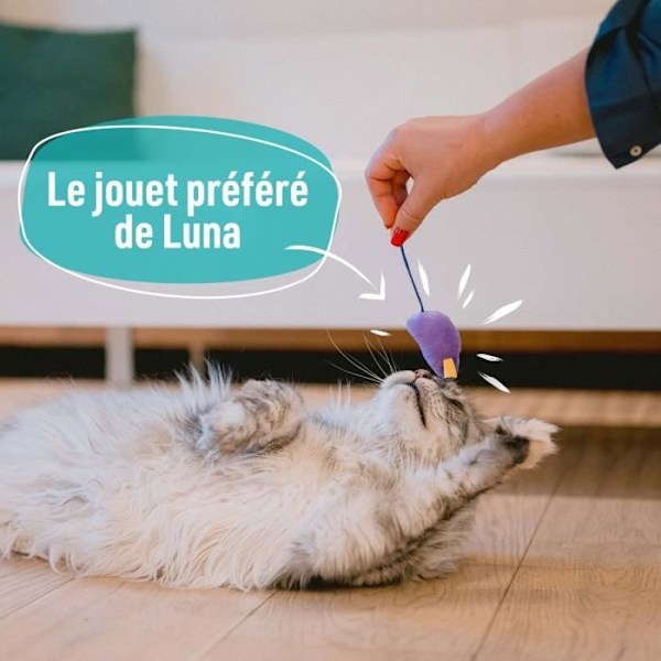 7 leksaker för katt - AIMÉ rosa och blå