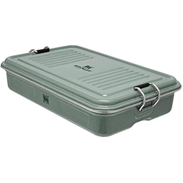 Lunchbox - STANLEY - Den användbara klassikern Box 1.2L - Rostfritt stål - Stapelbar - Utan BPA Grön Hammererad