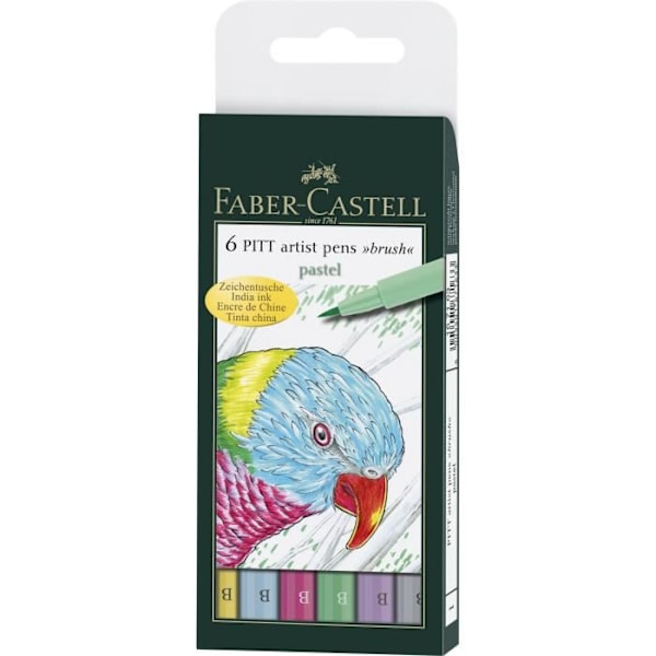 FABER-CASTELL Fodral 6 Pitt Pastell Markers pastell