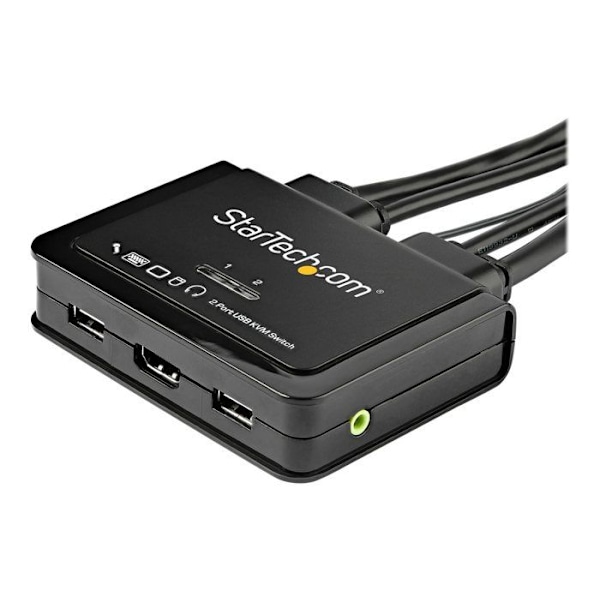 Switch KVM - STARTECH - SV211HDUA4K - 2 portar - 4K 60Hz - USB-driven Svart
