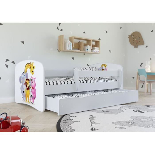 Kocot Kids Cot Babydreams zoo vit med madrasslåda 140/70 - 5903271989829