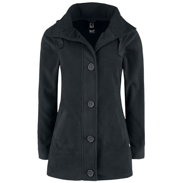 Vårjacka dam - Brandit - Square Fleece - Polyester - Andas - Långa ärmar Svart XL