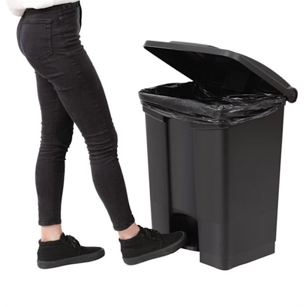 Pedaalkorg 65 liter Svart - Jantex