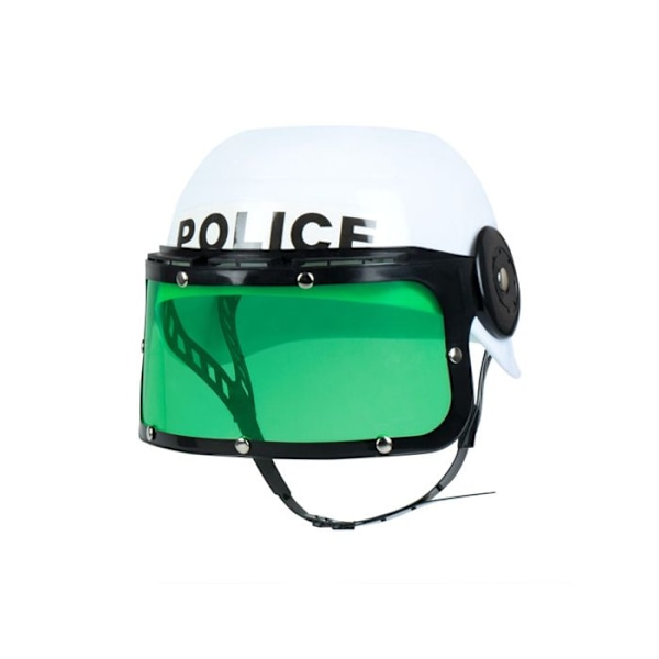 Hjälm - BOLAND - Polis - Barn - Vit - Avtagbart visir Vitt, grönt och svart