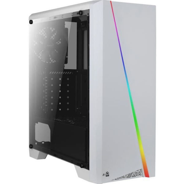 AEROCOOL Cylon PC CASE - RGB - Mid Tower - Vit - ATX-format (ACCM-PV10012.21)