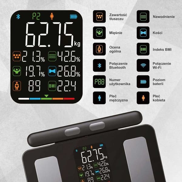 ANALYTISK BADVÅG SMART IOS ANDROID KLAUSBERG KB-7856