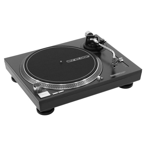 Reloop RP-2000 MK2, Direktdriven DJ skivspelare, 33 1-3,45, -8 - 8%, 0,15%, 50 dB, 1 kilogram per centimeter Svart