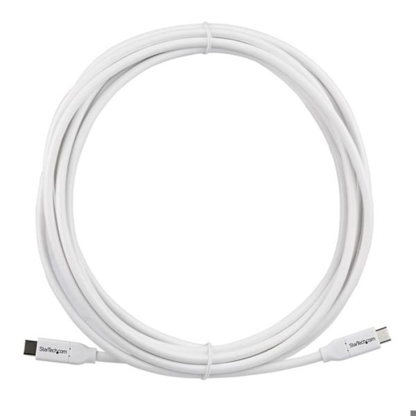 4 m USB-C till USB-C-kabel med 5A strömförsörjning - STARTECH - Vit - Synkronisera och ladda