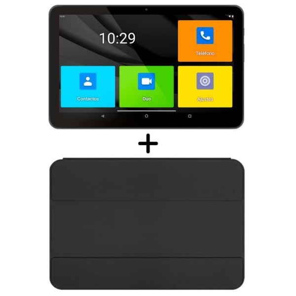 SPC Gravity 3 4G Senior Edition - surfplatta för seniorer med skal medföljer, 10,35-tumsskärm, 4G-anslutning, 4-64 GB, Android 11 Grå