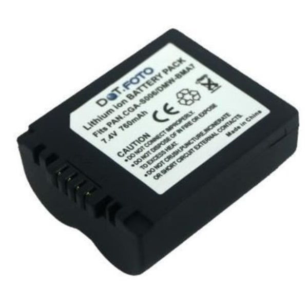 Dot.Foto Panasonic CGR-S006E, DMW-BMA7 Batteri - 7,4v / 760mAh