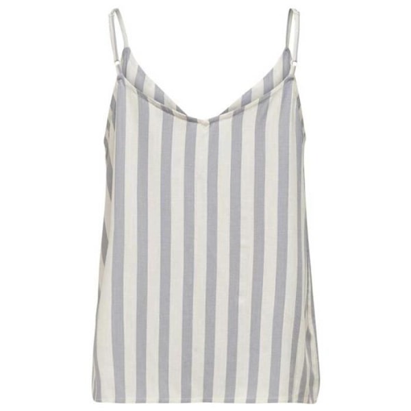 Only Astrid Singlet Woven dam-T-shirt - Vit - ENDAST - Monterad - Ärmlös - Andra kragar - Hållbara fibrer Vit 34