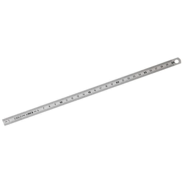 Flexibel linjal i rostfritt stål 2 sidor 300 mm - FACOM - 1051.300PB - Murverk - 180° - Längd Metallisk grå