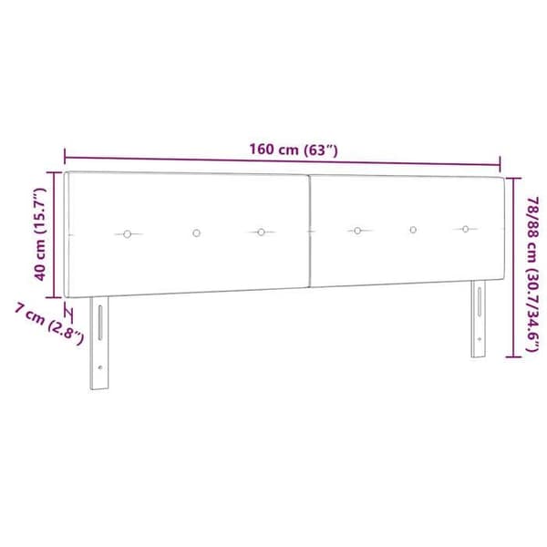 vidaXL Huvudgavel Mörkblå 160 cm Sammet 42007174