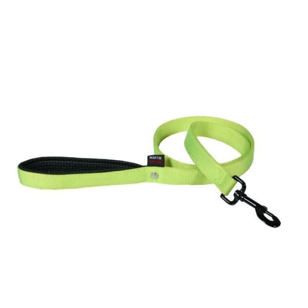 Hundkoppel - dubbelt nylon grön