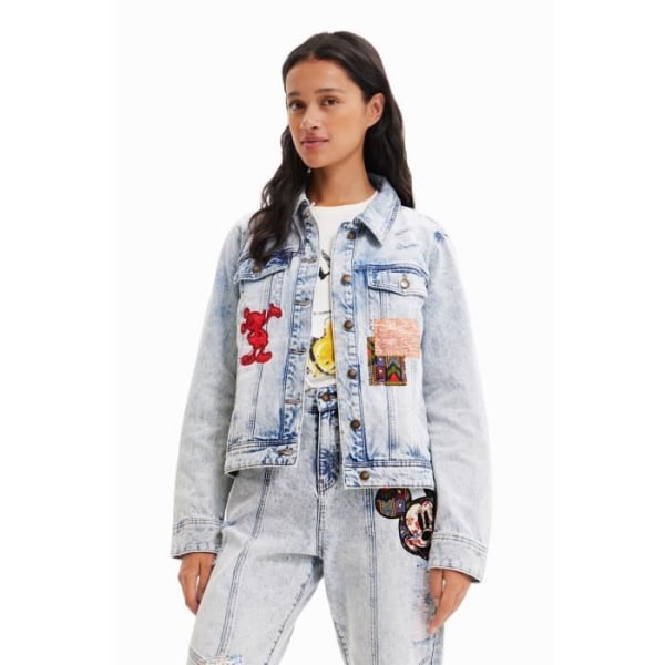 DESIGUELL MICKEY PATCH JACKA DENIM jag