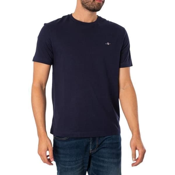 T-shirt Regular Med Shield - GANT Blå S