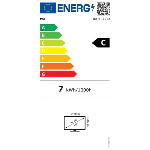 Bärbar datorskärm - MSI - 15,6" - FHD - 60Hz - IPS-panel - 4ms - PRO MP161 E2