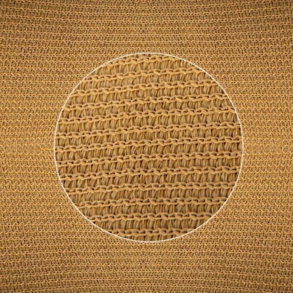 Haikus Shade Sail Square 3x3m, andas HDPE Shade Cloth UV-skydd för trädgårdsuteplats, sand