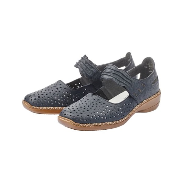 Sandaler - RIEKER - 41399-14 - Blå - Läder - Platt Klack Blå 39