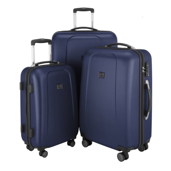 Hauptstadtkoffer resväska set - 124053640 - Bröllop - Set med 3 styva resväskor Trolley Bagage 4 hjul Mörkblå